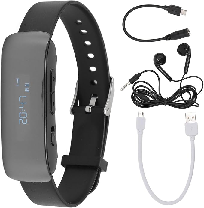 ciciglow Voice Recorder Watch, Noise Cancelling Digital Voice Recorders, Long Recording Audio Bracelet Recorder with Playback, Time Display, Mp3 Music Player (32G)