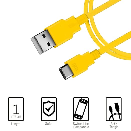 Orzly Switch Lite Accessories Bundle - Case & Screen Protector for Nintendo Switch Lite Console, USB Cable, Games Holder, Comfort Grip Case, Headphones, Thumb-Grip Pack & more (Orzly Gift Pack Yellow)