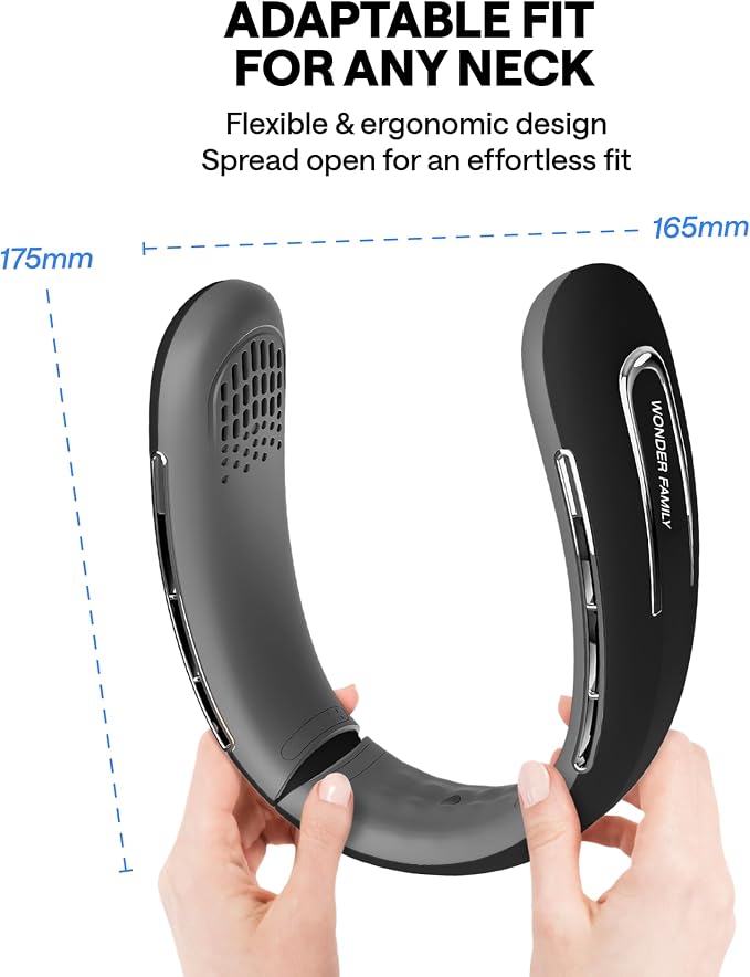 Personal Neck Fan – Rechargeable 4000 mAH – Portable Fan Necklace for Travel, Gym, Office – Wearable Air Conditioner – Unique Gifts for Men & Women (2)