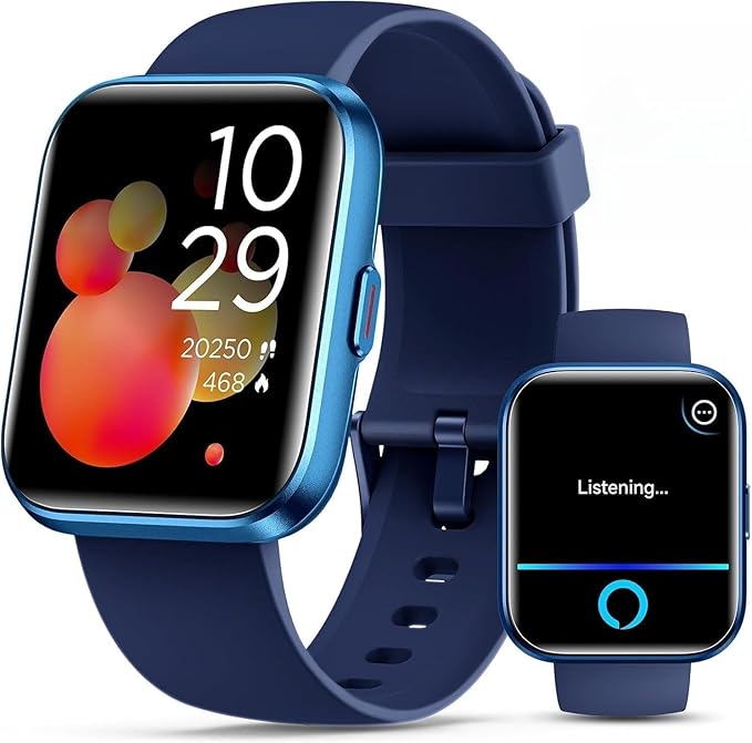 Smartwatch for Women/Men, Compatible with Android & iPhone, 1.8'' Fitness Tracker Watch with Alexa, Call & Notification Alerts, Heart Rate & Sleep Monitor, 120 Sports Modes, Waterproof Smart Watch
