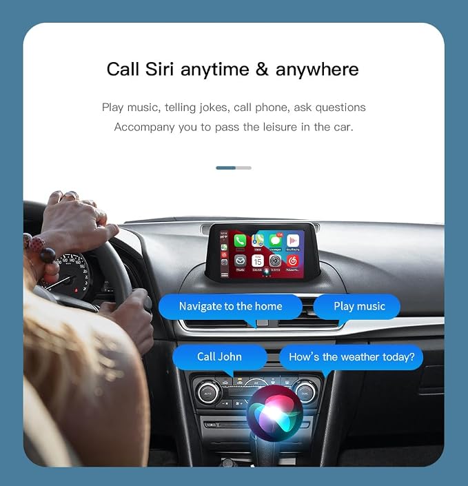Carplay Adapter Compatible with Mazda 2/3/6/CX3/CX5/CX9/MX5 2014-2021 Year | OEM Hub Retrofit Kit for Mazda Connect System, Fit for Carplay & Android Auto, TK78-66-9U0C LEXXSON