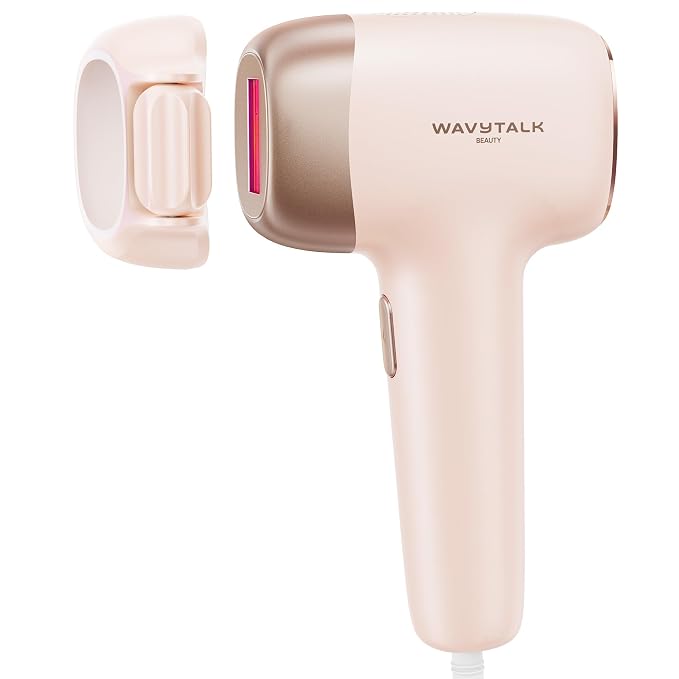 Wavytalk IPL Hair Removal Device, Bare It with Precision Roller for Face Body Bikini – Long-Lasting & Painless, 24J Dual-Pulse & Ice Cooling, At-Home Use for Women and Men, Corded