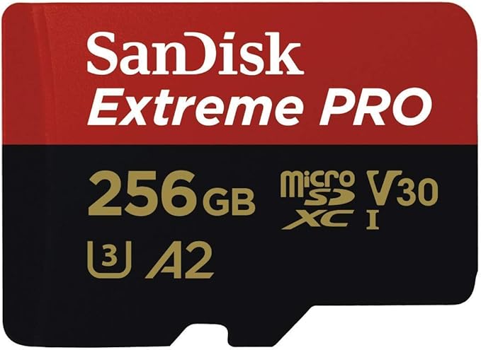 SanDisk microSDXC Extreme PRO 256GB Memory Card with Adapter Works with DJI Mini 4 Pro Action Drone (SDSQXCD-256G-GN6MA) A2 UHS-I U3 4k Bundle with 1 Everything But Stromboli MicroSD & SD Card Reader