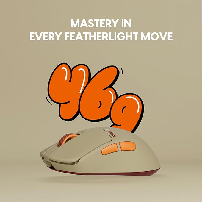 Pulsar Gaming Gears X3 Crazylight Wireless Gaming Mouse, Ultra Lightweight 1.69 oz (48g), Hybrid Ergonomic, Optical Switch, 32000 DPI, 750 IPS, XS-1 Sensor, 10k Compatible (Medium, Desert)