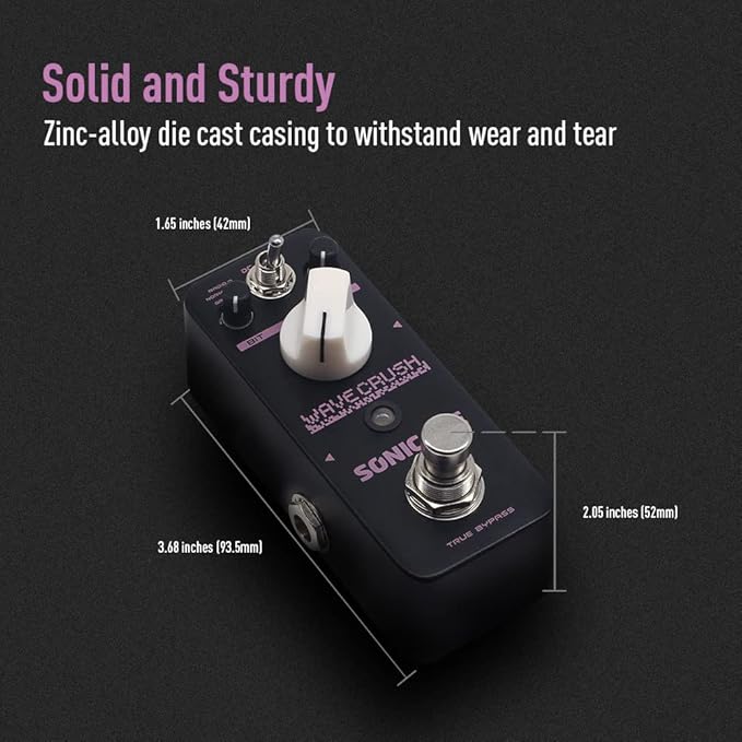SONICAKE Bitcrusher Guitar Pedal Wave Crush Bitcrush Digital Bitcrusher Reducer Guitar Effects Pedal Synth Synthesizer LoFi True Bypass