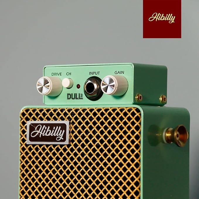 Dull3 Full-Metal Mini Guitar Amplifier, Rechargeable 3W Pocket Micro Amp with Clean/Overdrive/Distortion Modes, 3" Speaker, 1200mAh Battery