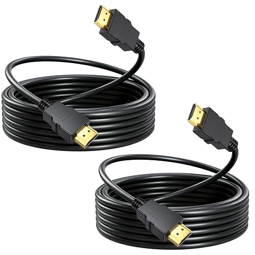 HDMI Cable 15 FT 2-Pack, 4K HDMI TV Cable, in Wall Shielded HDMI 2.0 CL3 Rated Cord for Smart Monitor with Streaming TV, 4K, 1080P@144Hz,ARC & CL3 Rated | for Laptop, Monitor, PS5, PS4, Xbox, Soundbar
