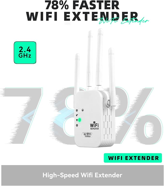 2025 WiFi Extenders Signal Booster for Home Long Range Up to 9800 sq. ft & 40 Devices, WiFi Extender Signal Booster, Quick Setup-Medium, Internet Repeater, WiFi Extender