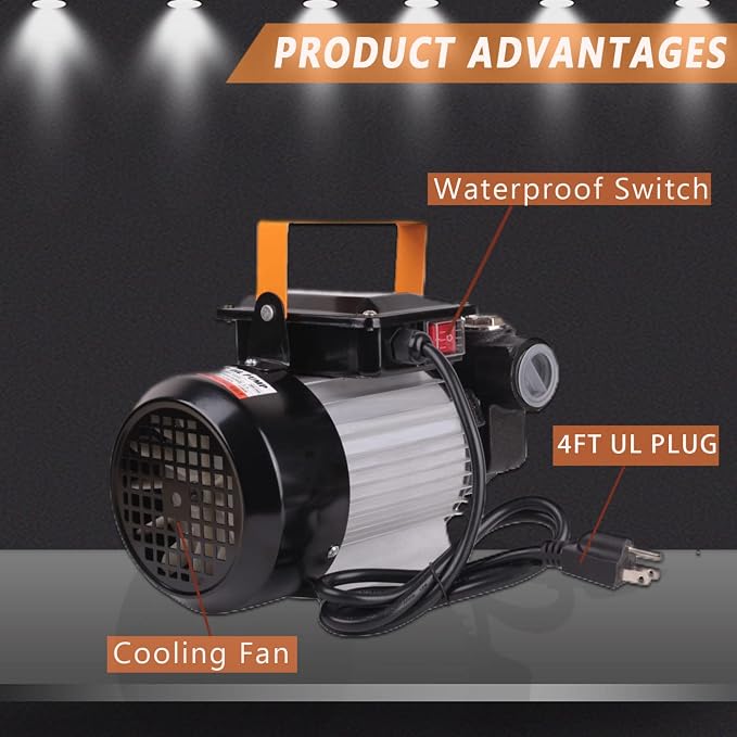 TOPWAY 110V AC 16GPM Electric Self-priming Oil Transfer Pump Fuel Diesel Kerosene Biodiesel Pumps