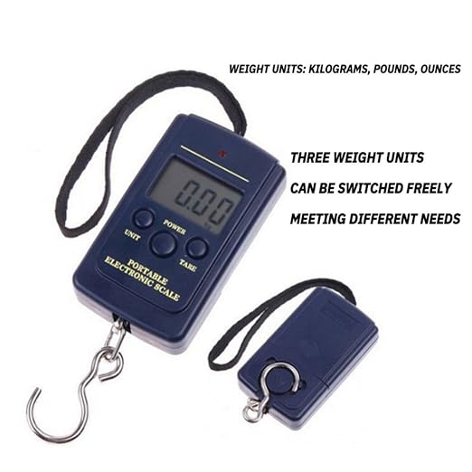 5pcs Portable Handheld Luggage Weight Scale: Electronic LCD Display Digital Scale with Hanging Hook (No Backlight)