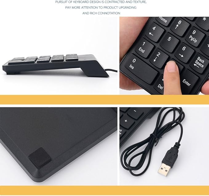 Kadaon Numeric Keypad,USB Keypad, USB 18 Key Number Numeric Keypad Keyboard for Laptop/Notebook PC Computer