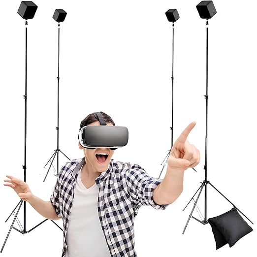 Skywin VR Tripod Stand for HTC Vive Base Station - 4 Adjustable Stands | Stable Tracking, Compatible with HTC Vive, Sensor Stand & Base Station Mount for Vive Sensors or Oculus Rift Constellation