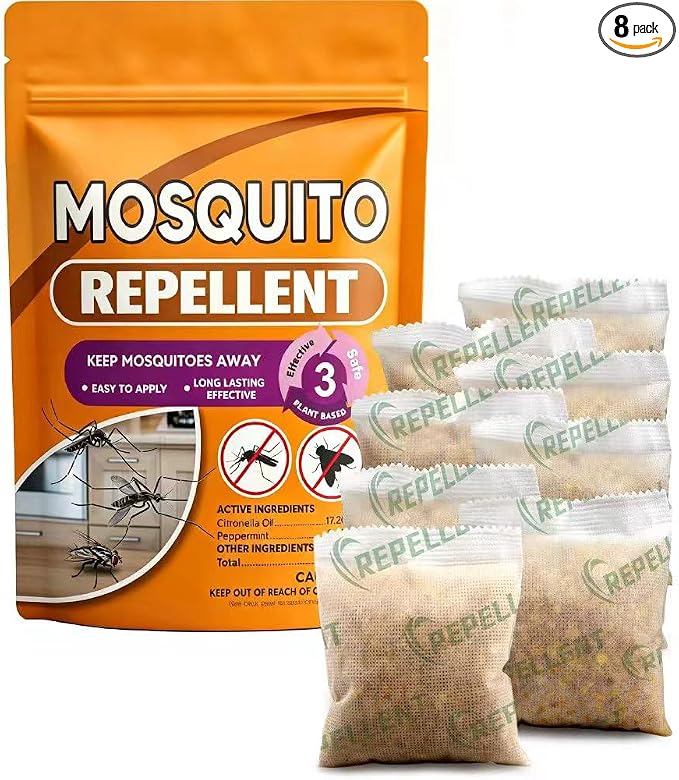 Mosquito Repellent, Mosquitoes Repellent Indoor, Keep Mosquito Away, Covers 120 sq ft of Space,Safe for People and Pets, Perfect for Patio,Bedroom,Garden,Camping-8P