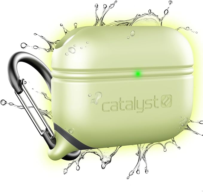 Catalyst Case for AirPods Pro 3, Waterproof IP67 & Drop-Proof Silicone Case Cover for Apple Airpod Pro 3, Wireless Charging Compatible, One-Piece Design with Carabiner for Active Lifestyles