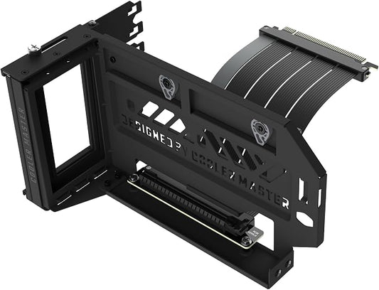 Cooler Master Vertical GPU Card Holder Gen5 with PCIe 5.0 x16 Riser Cable, Adjustable Graphics Card Holder for E-ATX, ATX & Micro-ATX Cases, Supports Triple-Slot GPUs, Black