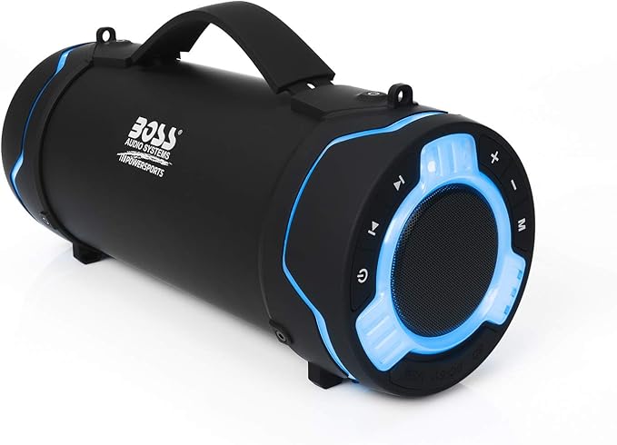 BOSS Audio Systems Tube Portable Weatherproof Bluetooth Stereo Speaker - 3-Inch, Full Range, Tweeters, 8 Hours of Play Time, Sold Individually