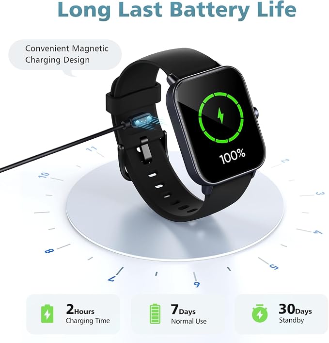 Smart Watches for Women, 1.85" Alexa Fitness Trackers with Call & SMS, Heart Rate, SpO2, Stress & Sleep Monitor, IP68 Waterproof Smartwatch for Android iPhone Samsung etc., 100+ Sports Modes, 2 Bands