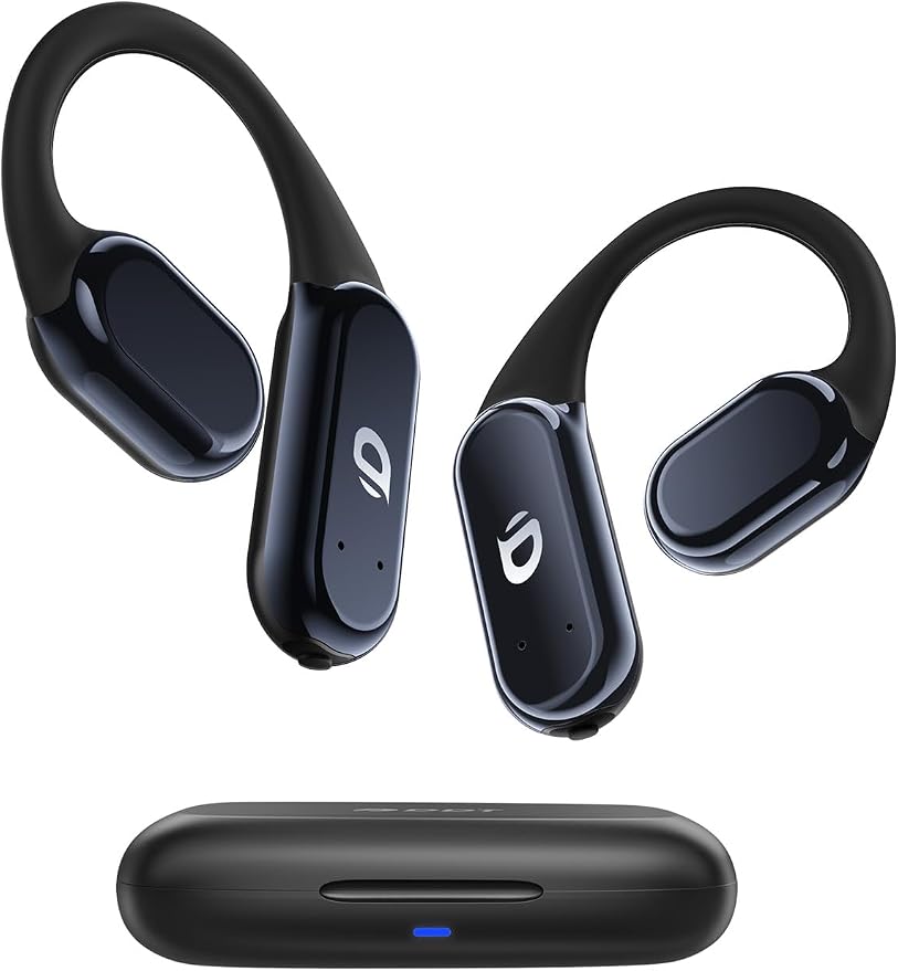 DEMICEA True Wireless Bone Conduction Earphones, OWS Open Ear Headphones with Earhooks, Bluetooth 5.3, Up to 60H Playtime with Case, IP68, AAC/SBC, for Cycling Yoga Workouts