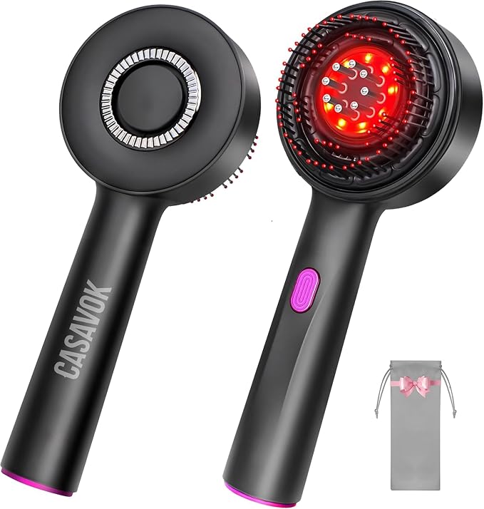 Portable Red Scalp Massager Comb with Essential Oil Diffuser,3IN1 Electric Scalp Massager Relaxes Scalp with 1400mAh Rechargeable Battery, Waterproof Hair Scalp Massager for Hair Care