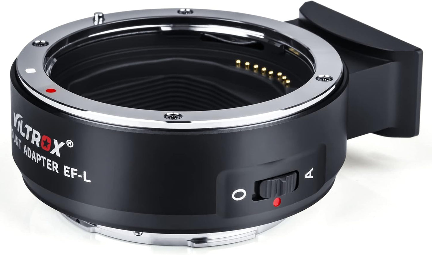 Viltrox EF-L Electronic AF Auto Focus Lens Mount Adapter Compatible with Canon EF/EF-S Lens to L Mount Camera Leica SL SL2/Panasonic S1 S1R S1H/Sigma fp