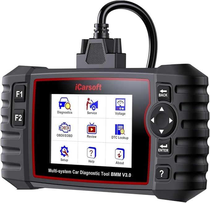 iCarsoft BMM V3.0(New Ver) Diagnostic Scan Tool for BMW OBD2 Scanner, All System Bi-Directional Tests/ECU Coding Code Reader, All Resets/Battery Registration- for BMW Mini Rolls-Royce-Free Update