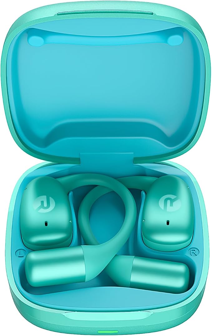 Raycon Essential Open Ear Earbuds – Open Ear Headphones, Earbuds Wireless Bluetooth, Sweat & Water-Resistant Earphones, Running Headphones with Ultra-Lightweight Design, 36 Hours Battery Life (Mint)