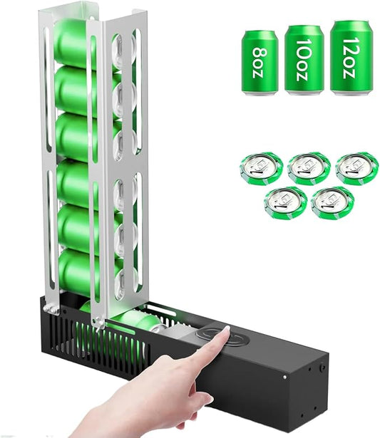 Electric Can Crusher, Automatic Can Compactor for Recycling 8oz, 12oz, 16oz, Filling up 8 Cans at a Time, Bottle Crusher for Recycling Aluminum Soda Water, Cola and Beer Cans