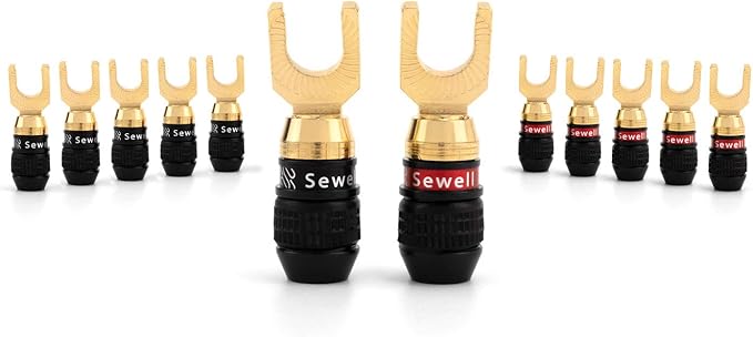 Sewell Deadbolt 30 Degree Angled Spade Plugs, 6 Pairs