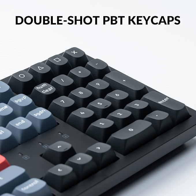 Keychron K10 Pro Wireless Custom Mechanical Keyboard, Full-Size QMK/VIA Programmable Bluetooth/Wired White Backlight with Hot-swappable Keychron K Pro Red Switch Compatible with Mac Windows Linux
