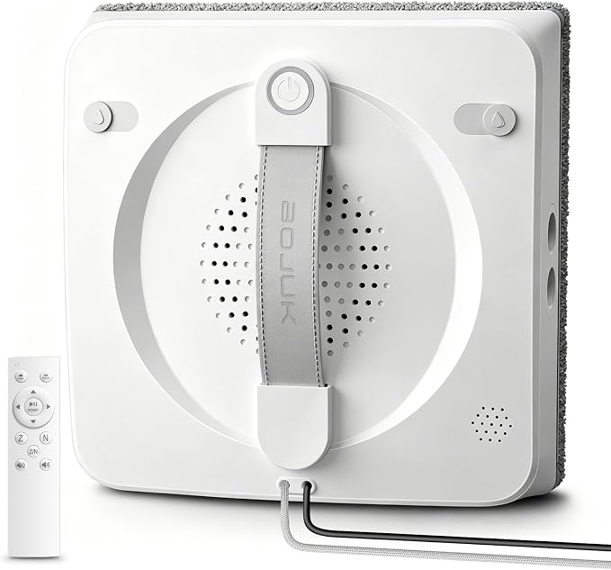 Window Cleaning Robot, 5000Pa Sauction with 4 Water Spray, 10-Stage Protection System, Intelligent Path Planning, 3 Cleaning Modes, Edge Detection for High Glass, Tiles, Mirror