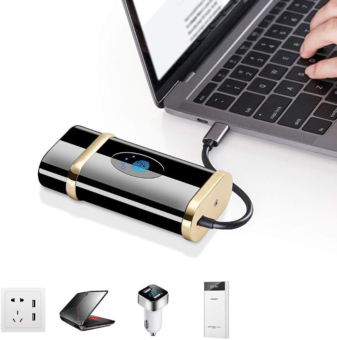 Plasma Electric Arc Lighters Rechargeable USB Lighter Flameless Portable Pocket Cigarette Lgnition with LED Battery Indicator(Multicolor)