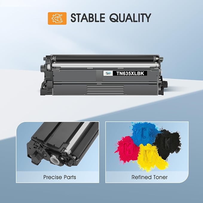 TN635XL TN635 TN635XXL Toner Cartridge Set MFC-L8930CDW MFC-L8730CDW Compatible for Brother TN 635XL TN-635XL TN-635 for HL-L8430CDW HL-L8570CDW MFC-L8970CDW HL-L8430CDWT MFC-EX575 Ink Printer 4 Pack