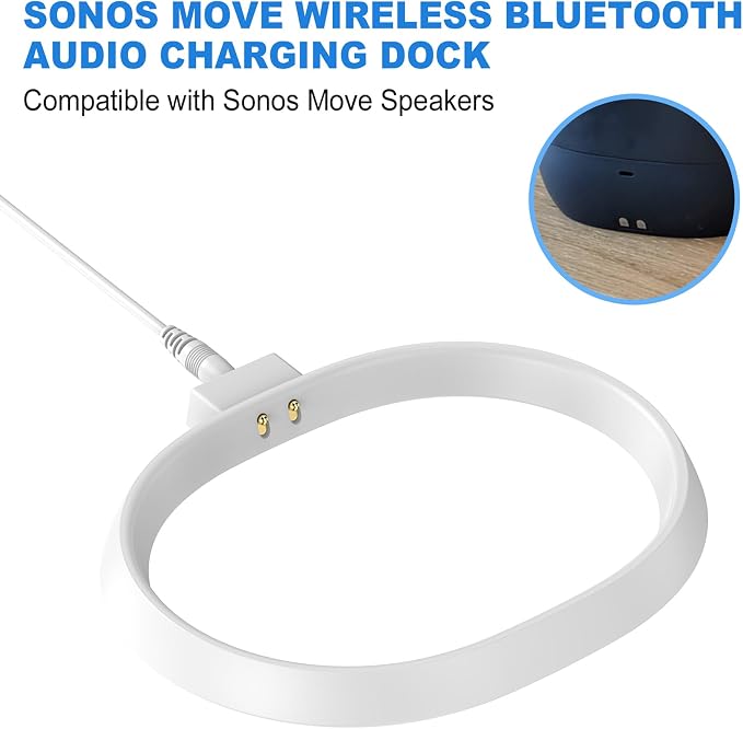 Charging Base Replacement Charger for Sonos Move Gen 2nd and 1st with 45W Adapter(White)