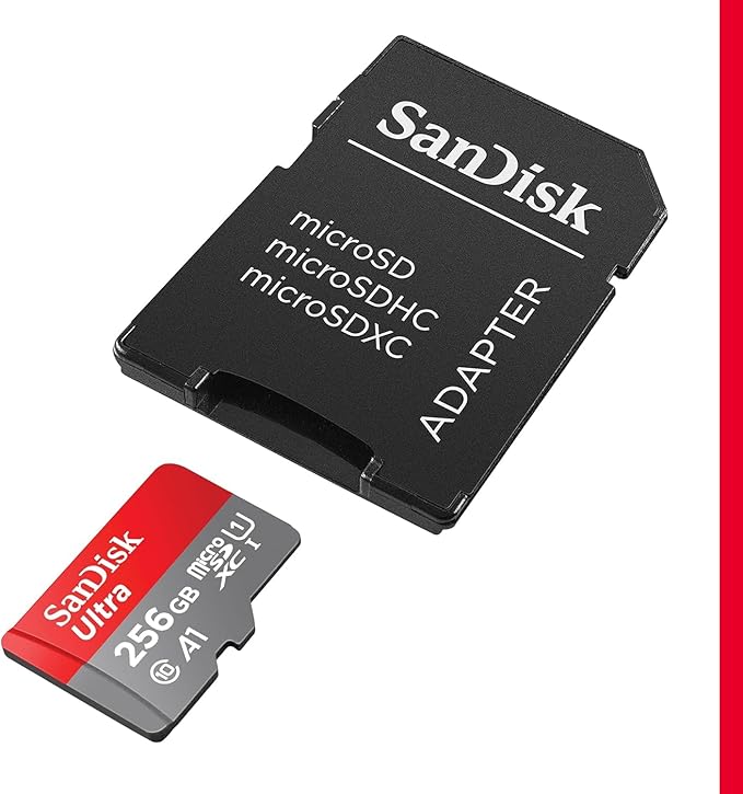 SANDISK 256GB Ultra microSDXC UHS-I Memory Card with Adapter - Up to 150MB/s, C10, U1, Full HD, A1, MicroSD Card - SDSQUAC-256G-GN6MA (Pack of 3)