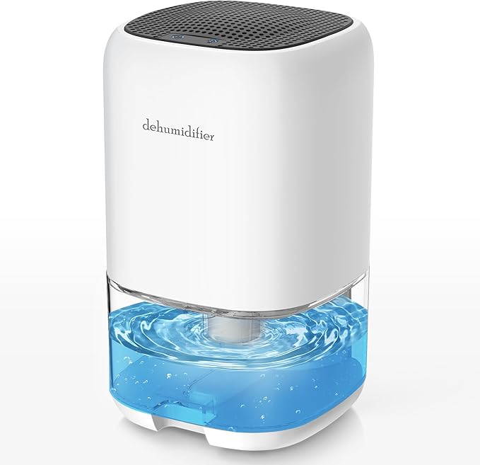Dehumidifier, 35 OZ Small Dehumidifiers for Room for Home, Quiet with Auto Shut Off, Portable Dehumidifier for Bedroom (280 sq. ft), Bathroom,RV,Closet Colorful Moisture Absorbers Dehumidifiers, White