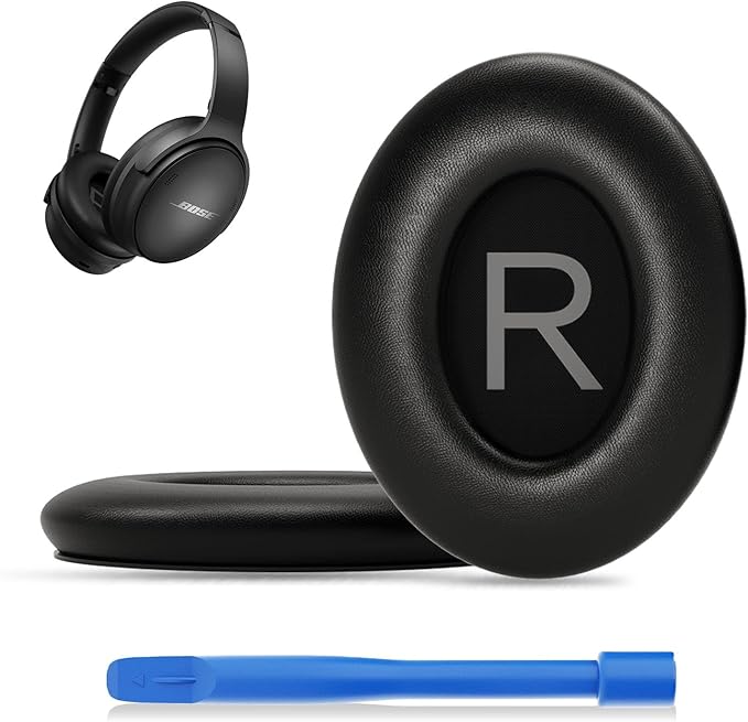 Replacement Ear Pads for Bose QC45, QuietComfort 45 Noise Cancelling Headphones, Black Headphone Earpads Cushions by DR·AMIU