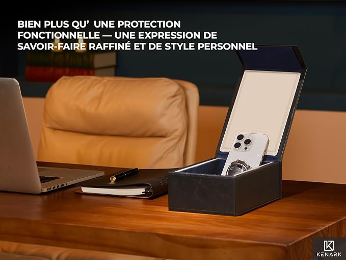 KK7 Faraday Box for Key Fobs, Signal Shielding Storage | Signal Shielding • Magnetic Closure • Modern Storage Design • Home & Office Use