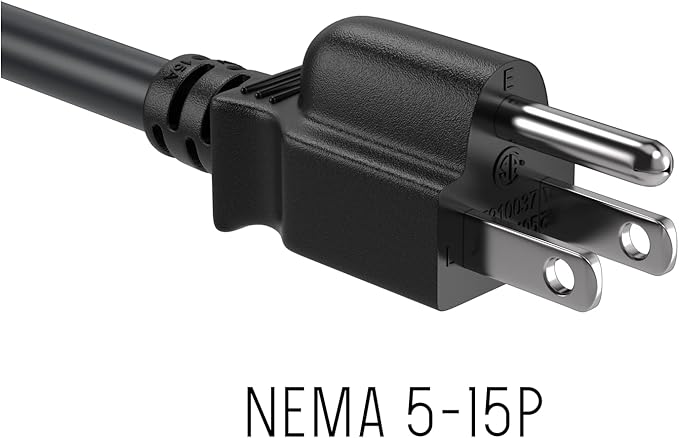 Cable Leader 35ft 14AWG Computer Power Cord, NEMA 5-15P to IEC C13 AC Power Cable, Heavy Duty 3-Prong Replacement Power Cord for PC, Monitor, Printer, Server & TV - Black