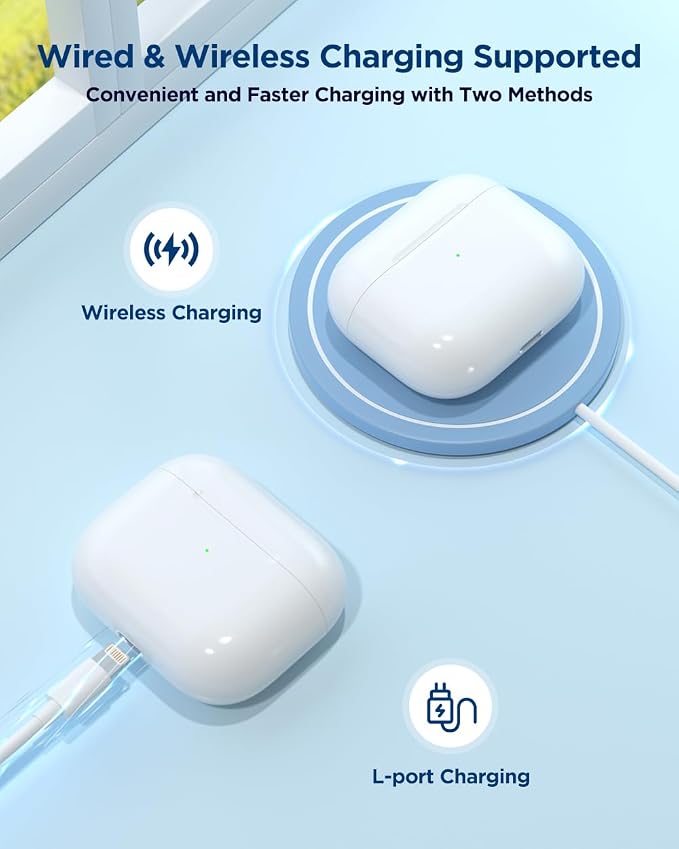 Wireless Charging Case Compatible with AirPods 3rd Generation, AirPod 3rd Gen Charger Cases Replacement with Bluetooth Pairing Sync Button (Not Pro 3)