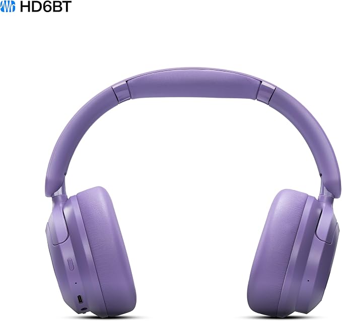 PreSonus Eris HD6BT — Over-Ear Closed-Back Wireless Headphones, Bluetooth, ANC Noise Cancelling, Up to 60 Hours Battery Life, Studio Headphones for Mixing, Monitoring, Recording, Mystic Purple