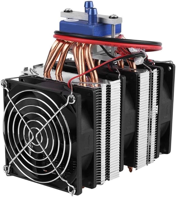 Thermoelectric Cooler, DC 12V Thermoelectric Cooler Peltier System Semiconductor Refrigeration Water Chiller Cooling Device for Fish (180W)