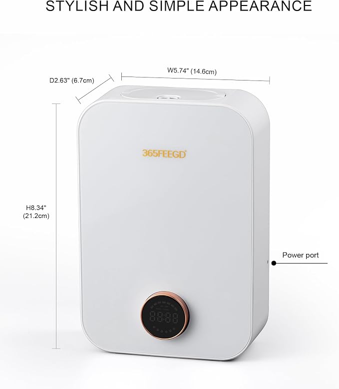 Home Diffuser|150ml Large Capacity Essential Oil Diffuser|Smart Bluetooth Controlled Pure Essential Oil Diffuser|24/7 Customizable Settings (White)