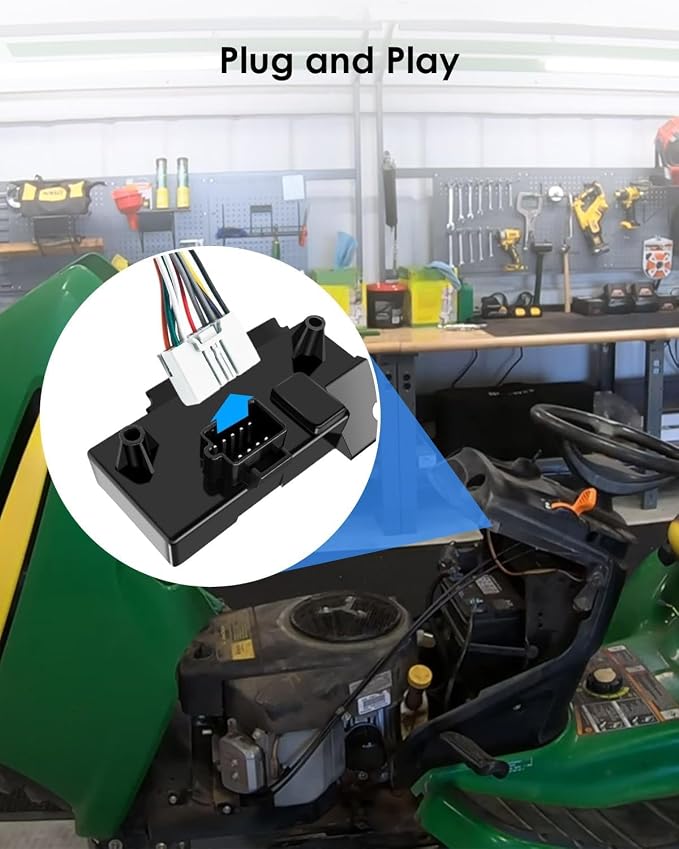Replace AM141075 Electronic Control Unit Module Fits for John Deere X530 X300 X320 X324 X310 X300R X304 X305 X340 X360 X500 X590 Lawn Garden Tractors, Instrument Panel Electronic Control Unit