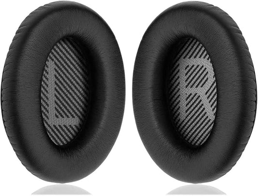 Replacement Ear Pads for Bose Headphone Ear Cups for QuietComfort 15 25 35 QC2 Bose QC15 QC25 QC35,QC35II AE2,AE2i, AE2w, SoundTrue, SoundLink(Around-Ear) Headphones (Black)