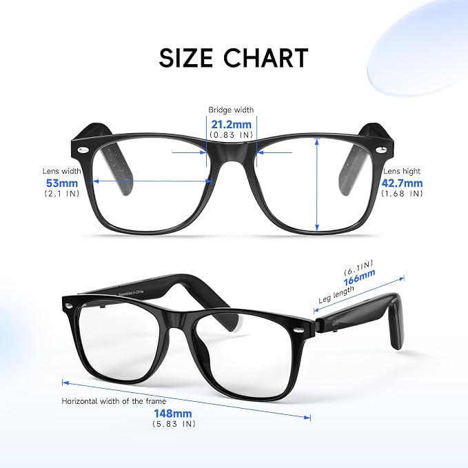 GetD 2026 AI Glasses for Men & Women, Smart Glasses Powered by ChatGPT, AI Real-time Translation with 145 Languages, 11H Music Play, Bluetooth Glasses with Photochromic Lens for Daily Use, Travel