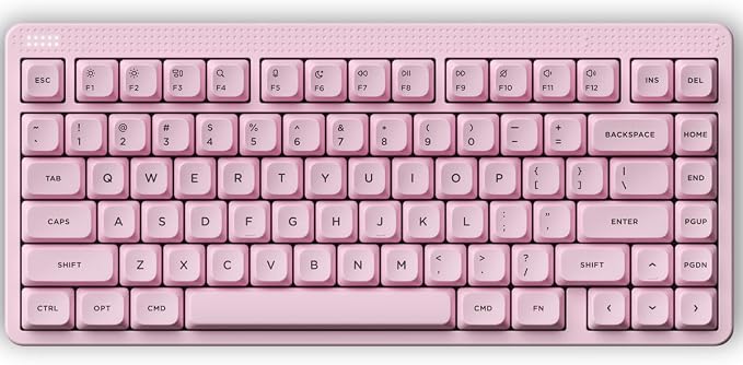 NuPhy Node75 Wireless Mechanical Keyboard, 75% Hot Swappable Custom Keyboard, 82 Keys Computer Gaming Keyboards, Supports Touch Gestures, PBT Keycaps, RGB Backlit, Bluetooth/2.4GHz/USB-C