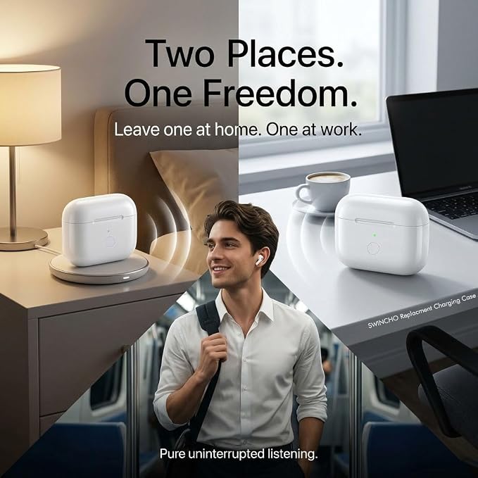Charging Case for AirPods 3 | Easy Pairing with Sync Button USB-C & Wireless Charging Case Replacement for AirPod 3rd Generation
