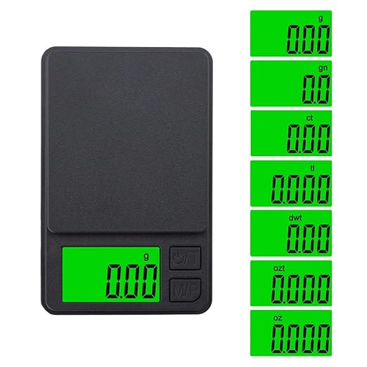High Precision Luggage Scale - 4pcs Mini Digital Pocket Scale (200g/500g, 0.01g) with LCD Backlight, Portable Handheld Weighing Tool for Jewelry and Travel (Black 200g 0.01g)
