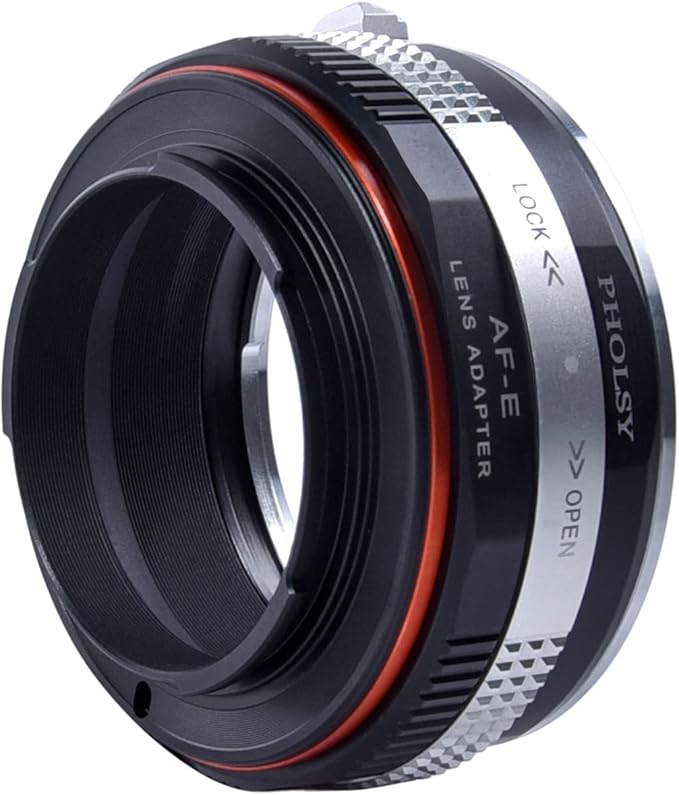 PHOLSY Lens Mount Adapter with Aperture Ring Compatible with Sony A (Minolta AF) Mount Lens to Sony E Mount Camera Body, Compatible with Sony A to E (NEX)
