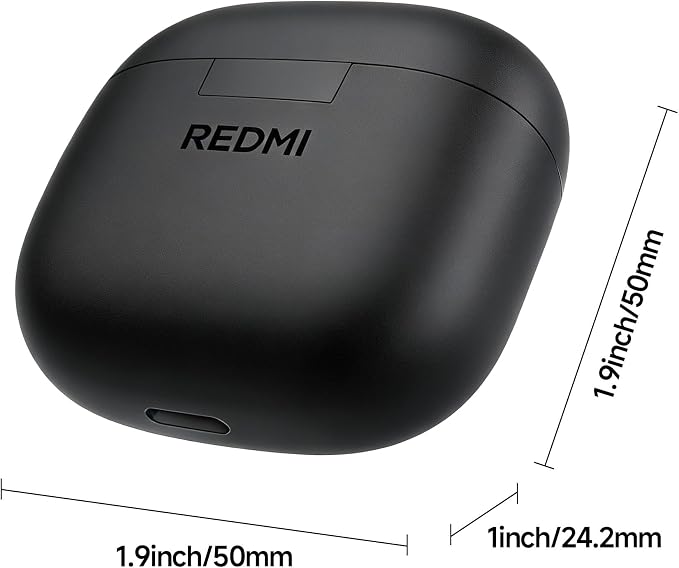 Redmi Buds 8 Active, Wireless Earphones with Semi-in-Ear Design, 14.2mm Titanium Diaphragm Drivers, Bluetooth 5.4, 37H Long Battery Life, Dual Mic AI Noise Cancellation, Google Fast Pair, Black